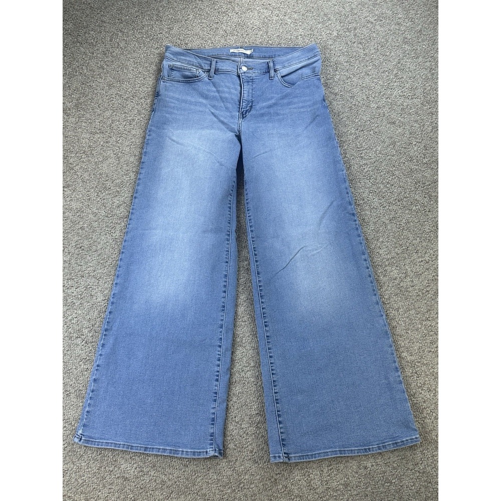 Levi's 318 Shaping Wide Leg Women's Jeans Size 32(Actual 34x30.5) Mid Rise Y2K